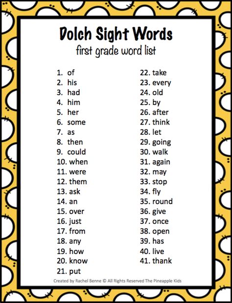 Color By Sight Word Dolch First Grade Sight Words