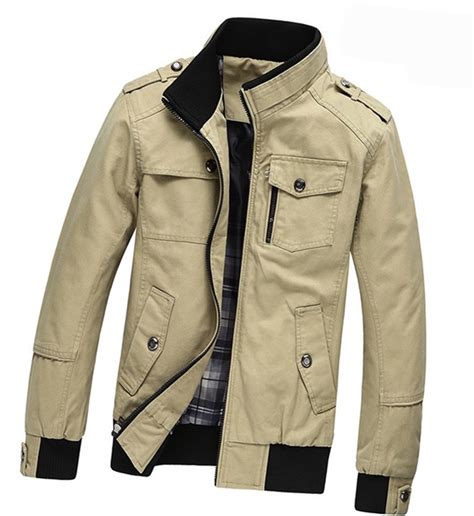 Casual Spring Autumn Pockets Mens Jacket