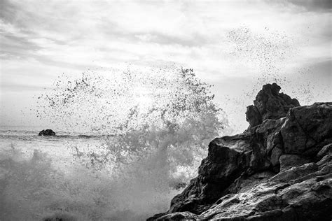 Free Images Sea Water Nature Rock Ocean Cloud Black And White