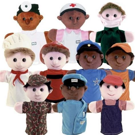 Kids Multicultural Community Helper Puppets Set Of 10