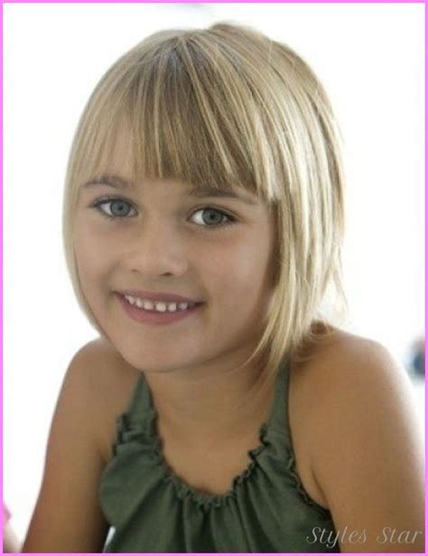 Take a look at 30 of our favorite short hairstyles with bangs. cool Little girls short haircuts with bangs | Short ...