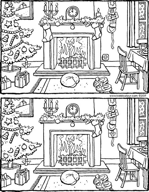 Christmas Spot The Difference Worksheet