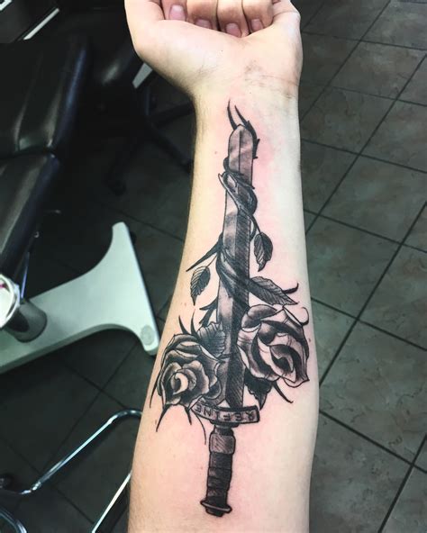 Sword And Roses By John Boletta At Strange World Tattoo Calgary Ab
