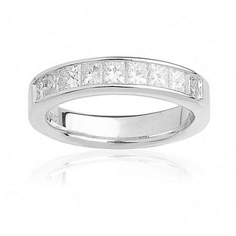 22 karat gold wedding band ring medium stacking disk design by ab jewelry nyc. Ladies' 1 CT. T.W. Princess-Cut Diamond Wedding Band in ...