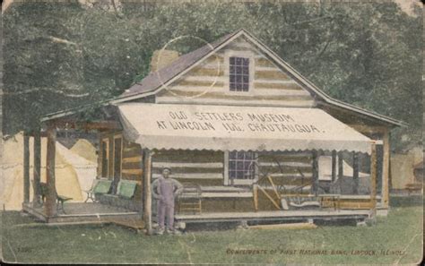 Old Settlers Museum At Lincoln Ill Chautugua Illinois Postcard