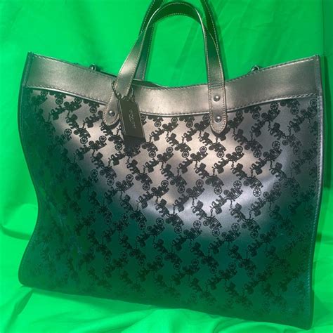 coach bags coach large tote bag limited edition black leather and velvet poshmark