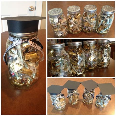 Graduation gift!!! Rolled up dollar bills/candy in a mason ...