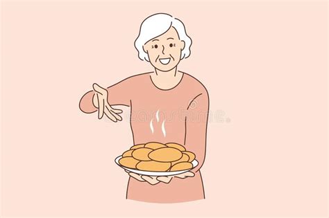 Grandmother Baked Cake Stock Illustrations 70 Grandmother Baked Cake