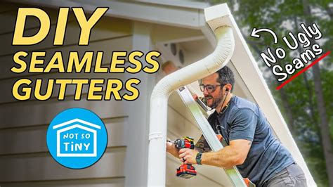 How To Install Diy Seamless Gutters Not So Tiny House Build 18 Youtube