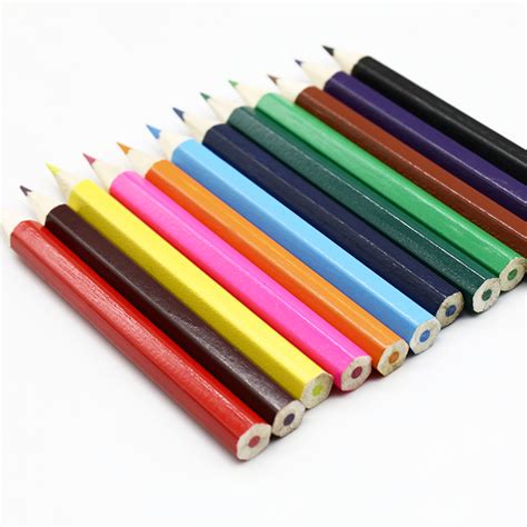 Wholesale Mini Colored Pencils 35″ Colored Pencils 12 Vibrant Colors
