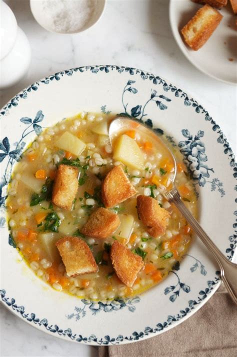 Need soup recipes that are packed with grains? Pearl Barley Soup « Sacha Recipes