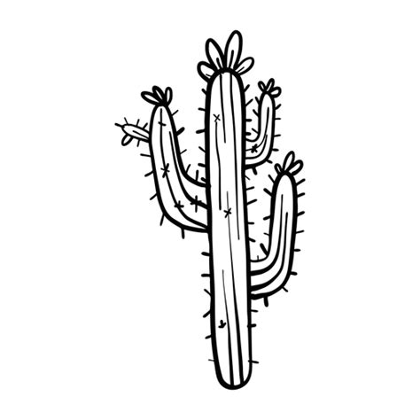Free Black And White Cactus Clipart Cactus Desert Black And White