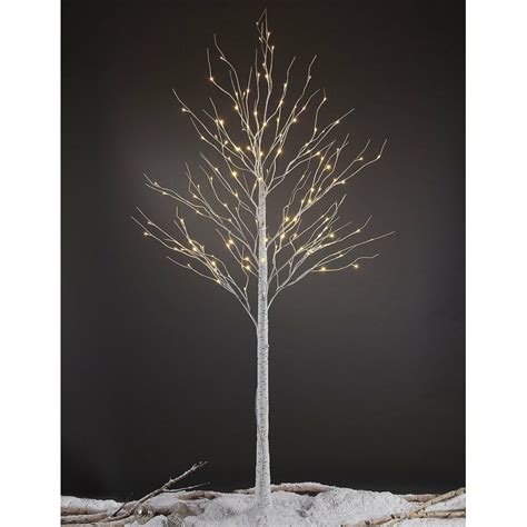 Pre Lit Birch Tree 132 Light Led Lighted Trees And Branches And Reviews