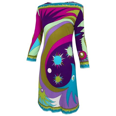 1960s pucci multi color psychedelic silk jersey cocktail dress for sale at 1stdibs pucci dress