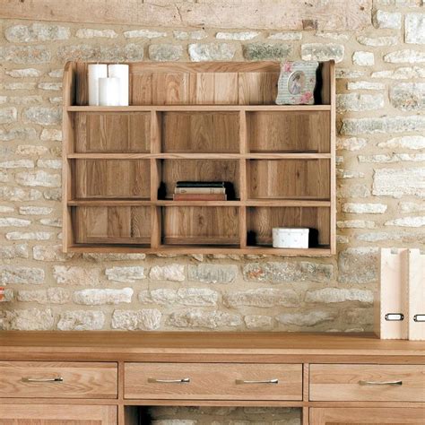 Classic Oak Wall Mounted Shelving Unit