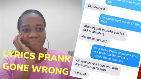 Good songs to prank your crush for the lyric prank songs has become a popular joke for playing and having fun with your friends and family and your crush and loved ones as well. SONG LYRICS PRANK ON GUY FRIEND. #Knowyoubyladipoeftsimi ...