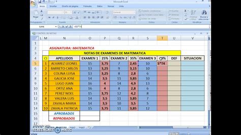 Como Calcular Promedio De Notas Con Diferentes Porcentajes En Excel Company Salaries