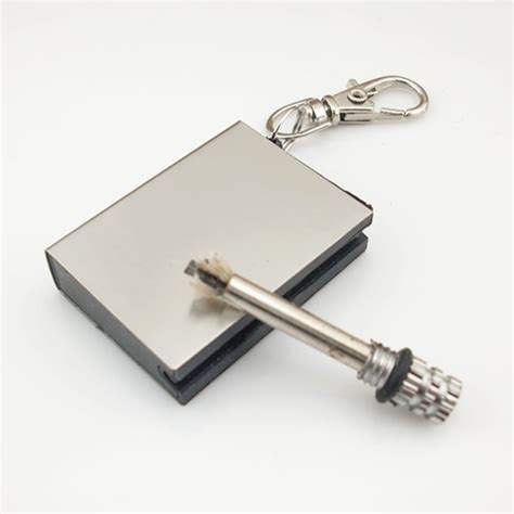 Buy Zippo Flint Grey Aluminium Fire Starter Lighter Matchbox Keychain