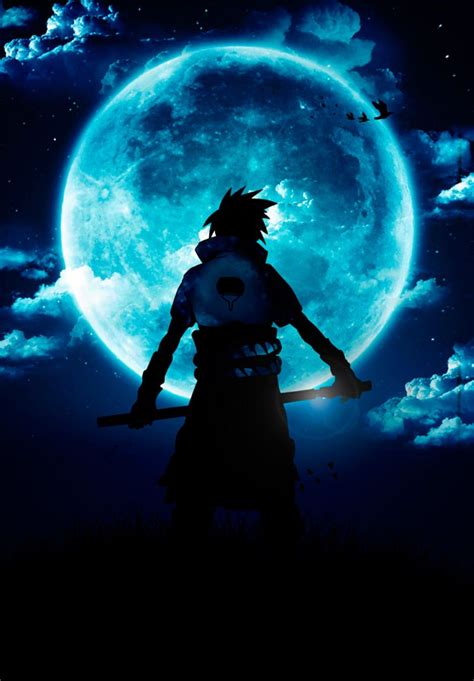 Blue Moon Sasuke Click To Buy Poster Personagens De