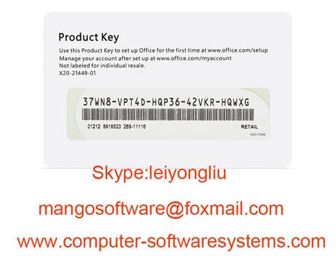 Fpp Microsoft Office Key Code 2016 Home And Business Coa License Sticker
