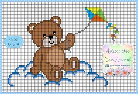 Quando vamos fazer algum trabalho em ponto cruz para homens, uma grande dúvida surge: Punto Cruz | Bordado ponto cruz infantil, Urso ponto cruz ...