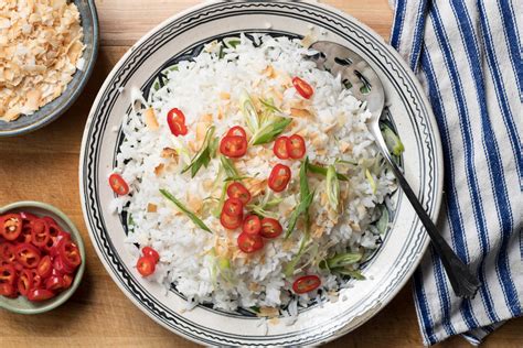 Once the oil shimmers, add as much of the turkey as will fit in a single layer; Coconut Rice Recipe - NYT Cooking