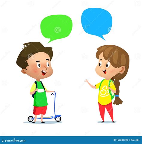 Kids Talking To Each Other Clipart