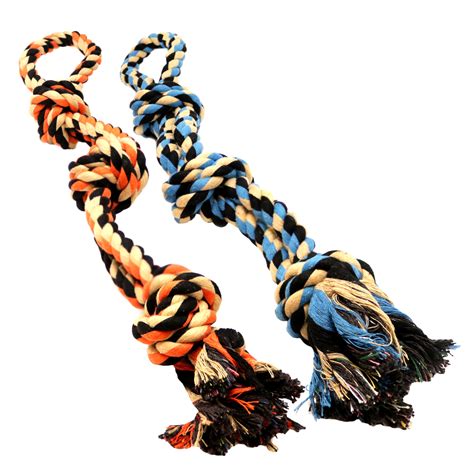 Dog Toys For Aggressive Chewers Set Of 2 Xl Dog Rope Toys Ebay