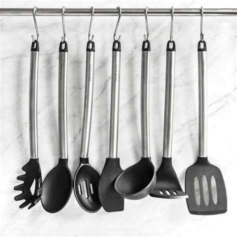 By excelsteel (3) stainless steel tong bundle. Home Hero 11 Silicone Cooking Utensils Kitchen Utensil Set ...