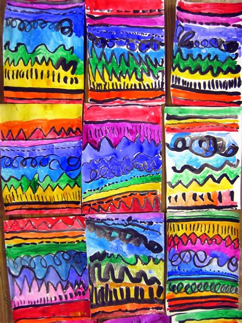 Great Kindergarten Art Project Teaching Different Kinds Of Lines I