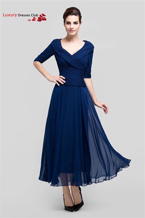 Flares are more in these gowns and lace and gildings are used. Long Navy Blue Formal Mother of the Bride Dresses with ...