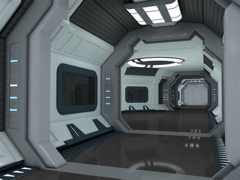 Modular Spaceship Interior 3D Model CGTrader