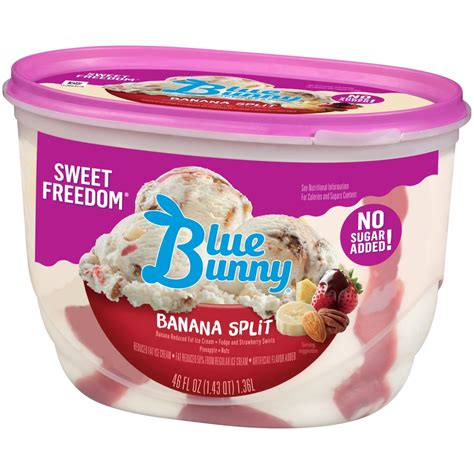 Blue Bunny Sweet Freedom No Sugar Added Banana Split Ice Cream Fl Oz Shipt