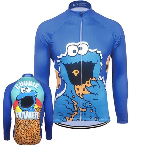 Cookie Power Cookie Monster Long Sleeve Cycling Jersey