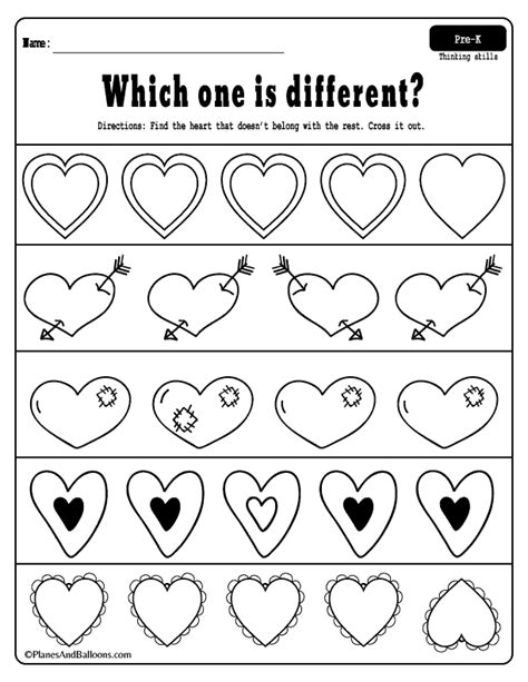 Fun Valentines Day Worksheets For Preschool Free Printable Valentine