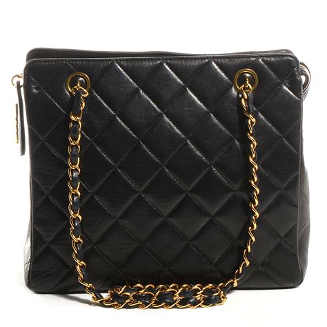 Chanel Lambskin Quilted Shoulder Bag Black 72445