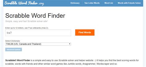 Scrabble Word Finder