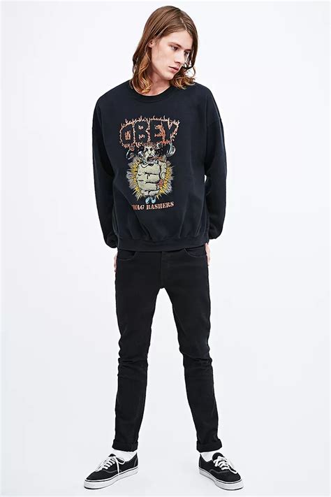 Obey Swag Basher Sweatshirt In Black Urban Outfitters Uk