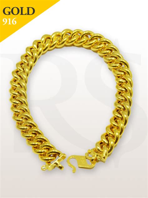 916 (22kt) gold price per gram: Bracelet Curb 916 Gold 8.6 gram | Buy Silver Malaysia