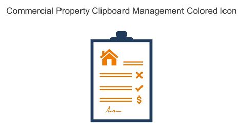 Commercial Property Clipboard Management Colored Icon In Powerpoint