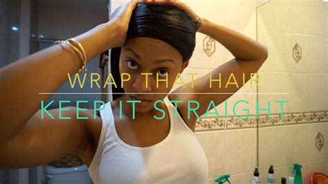 Wrapping Hair In 5 Minutes Straight Med Long Hair Youtube