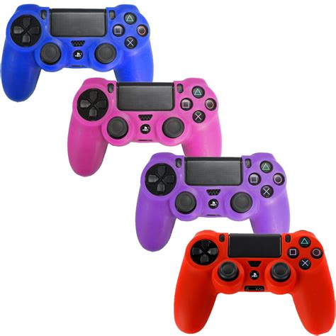 Hde Ps4 Controller Skin 4 Pack Combo Silicone Rubber Protective Grip