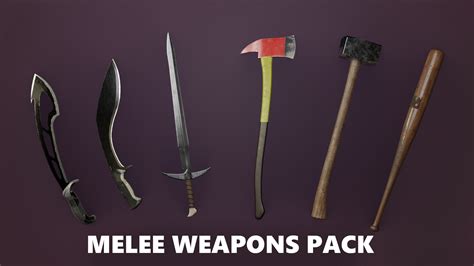 Melee Weapons Pack - 2k 4k Pbr - Vr, Unity and Unreal ready by VimanaVoid