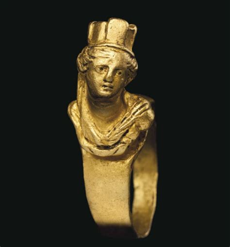 Roman Gold Tyche Ring 1st 2nd Century Ad More Tyche Was The