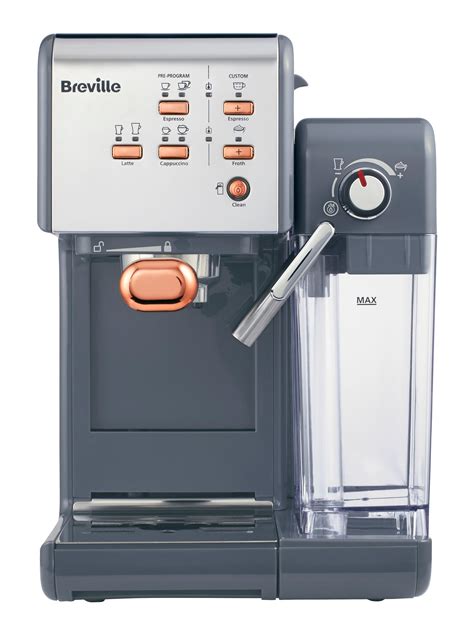 Breville One Touch Coffeehouse Granite Grey And Rose Gold Breville Uk