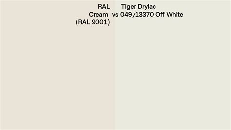 Ral Cream Ral Vs Tiger Drylac Off White Side By Side