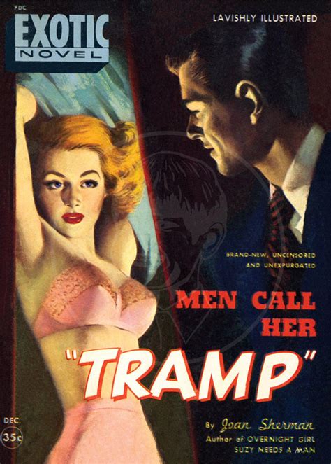 Men Call Her Tramp 10x14 Giclée Canvas Print Of A Vintage Pulp