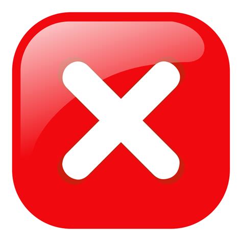 Clipart Red Square Error Warning Icon Riset