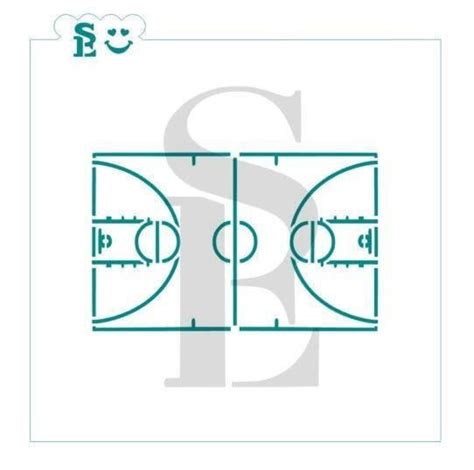 Basketball Court Stencil Printable