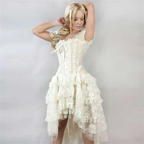 Kaufen sie hier, sie können ihren großen tag genießen. Kleid viktorianisch aus Spitze mit Korsett - Ophelie Dress ...